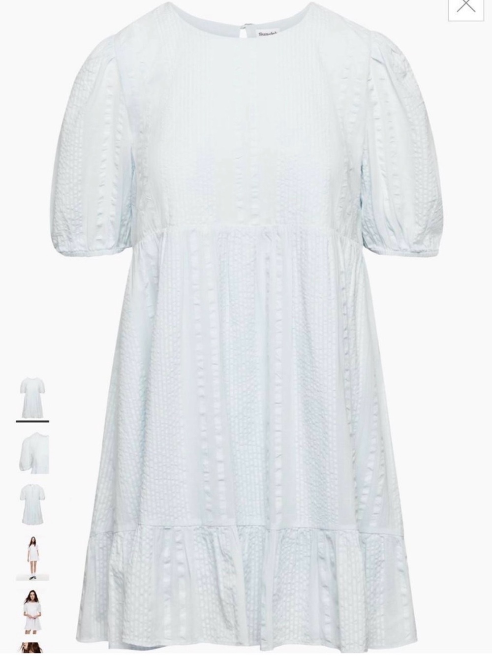 Sunday Best Zane Babydoll Sky Blue Dress Small - Picture 6 of 6